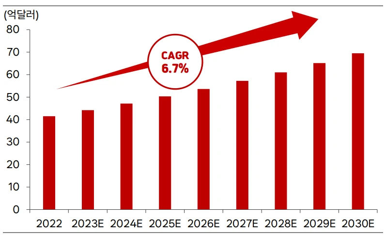 <글로벌 치과용 임플란트 시장 전망_Fortune Business Insights, 한국IR협의회 기업리서치센터 조사>