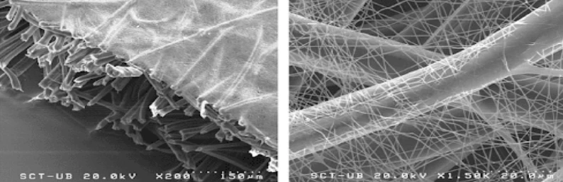 부직포(spunbond) 결함 나노섬유(융합연구정책센터)